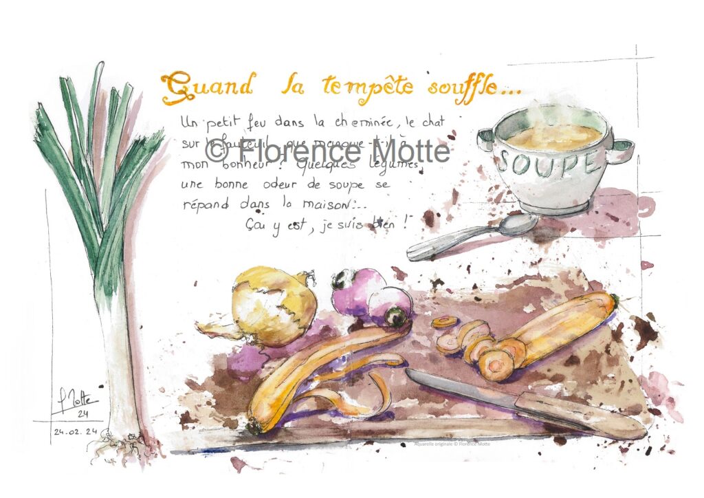 la soupe du soir croquis Orne