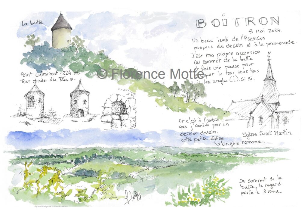 Butte de Boitron croquis Orne