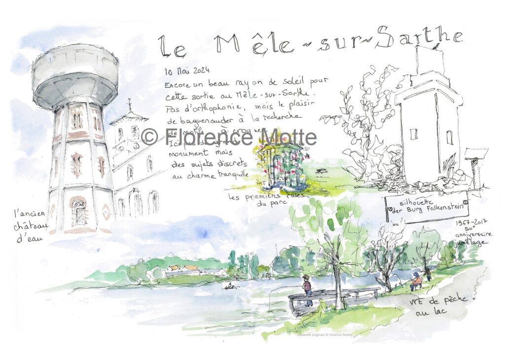Le Mêle sur Sarthe croquis Orne
