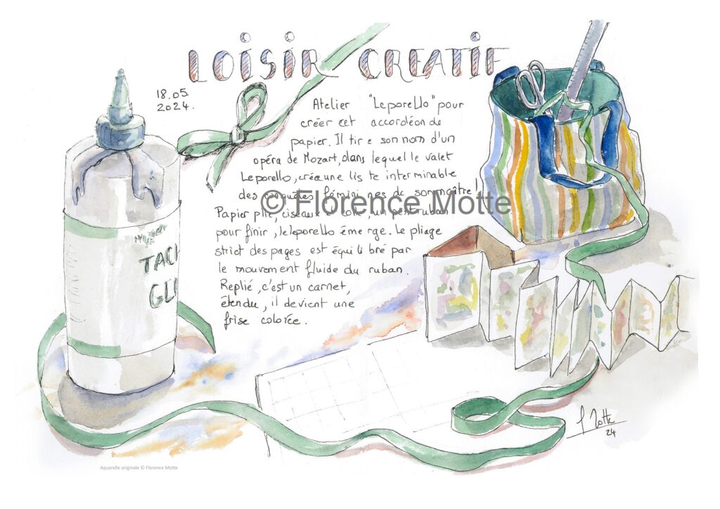 fabrication d'un leporello croquis Orne