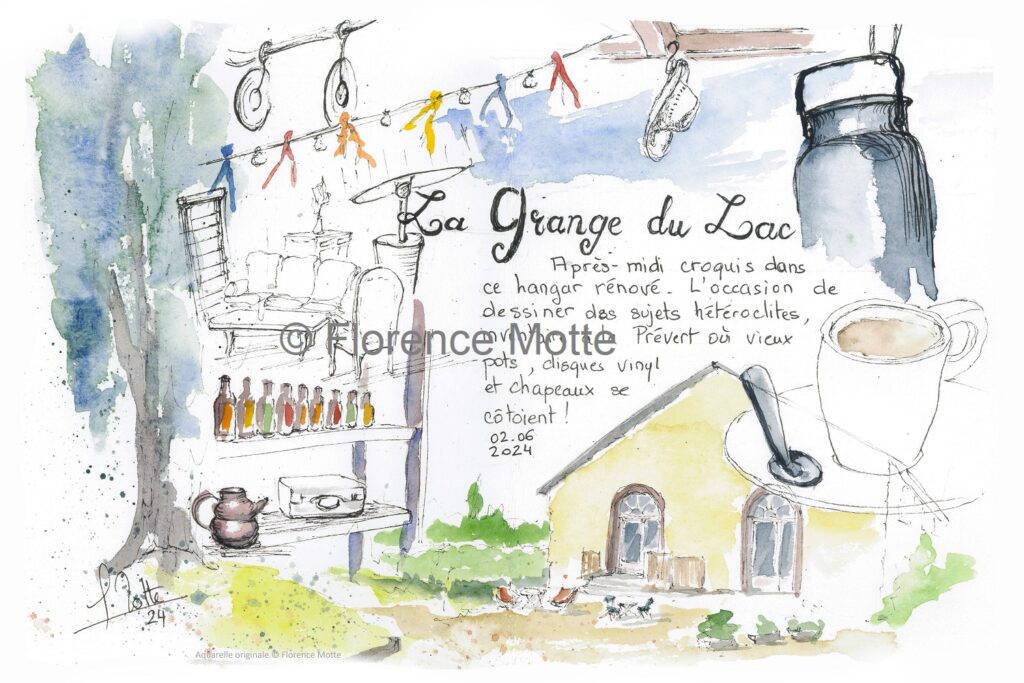 La grange du lac croquis Orne