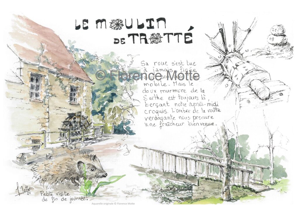 Moulin de Trotté croquis Orne