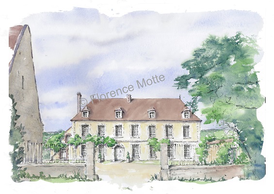 aquarelle d'une maison ornaise sur commande